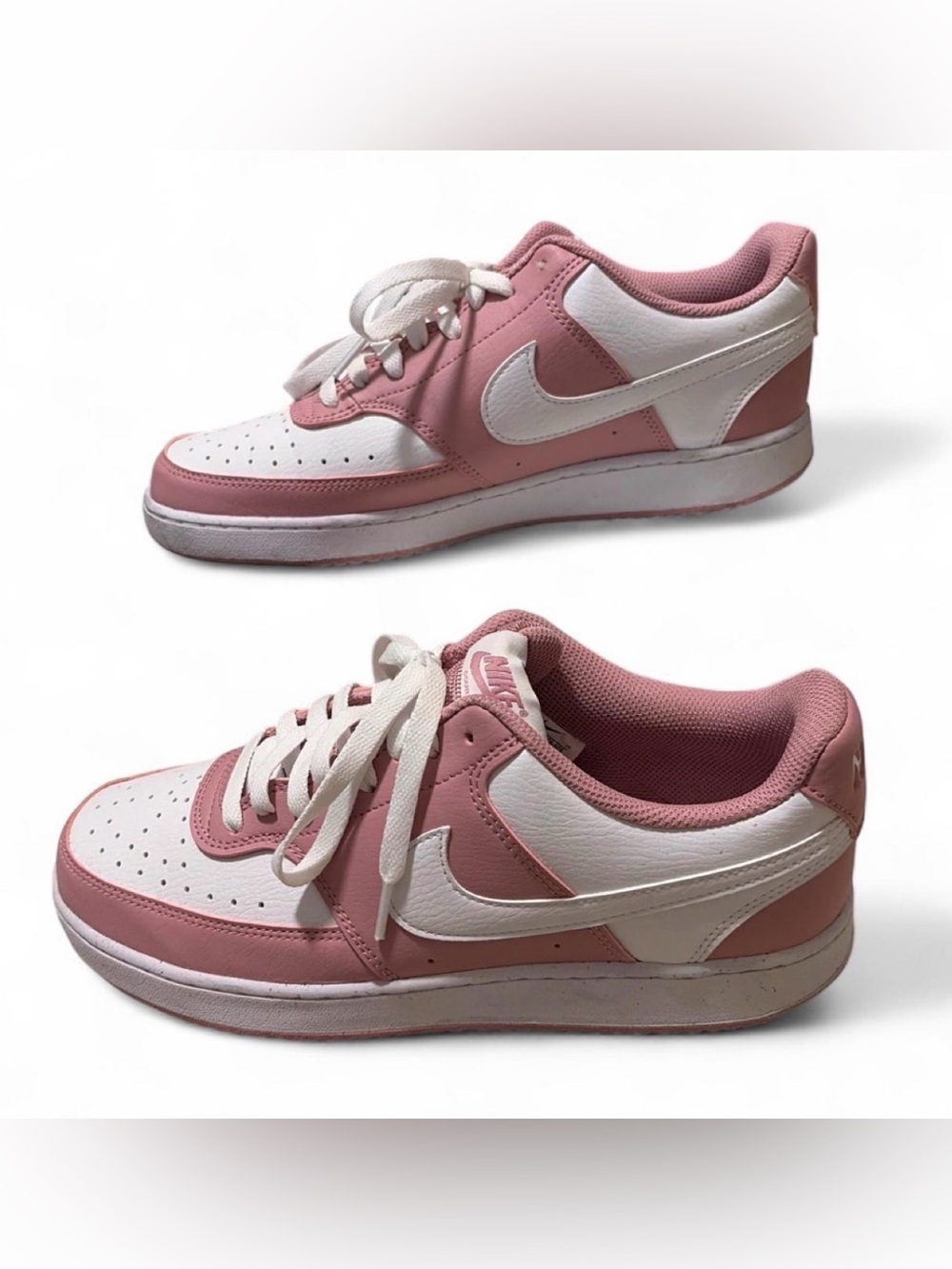 Nike Court Low-Profile Sneakers in Pink and White